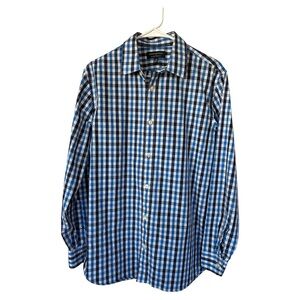 Banana Republic Size M 100% cotton non-iron or wrinkle-resistant Plaid Shirt